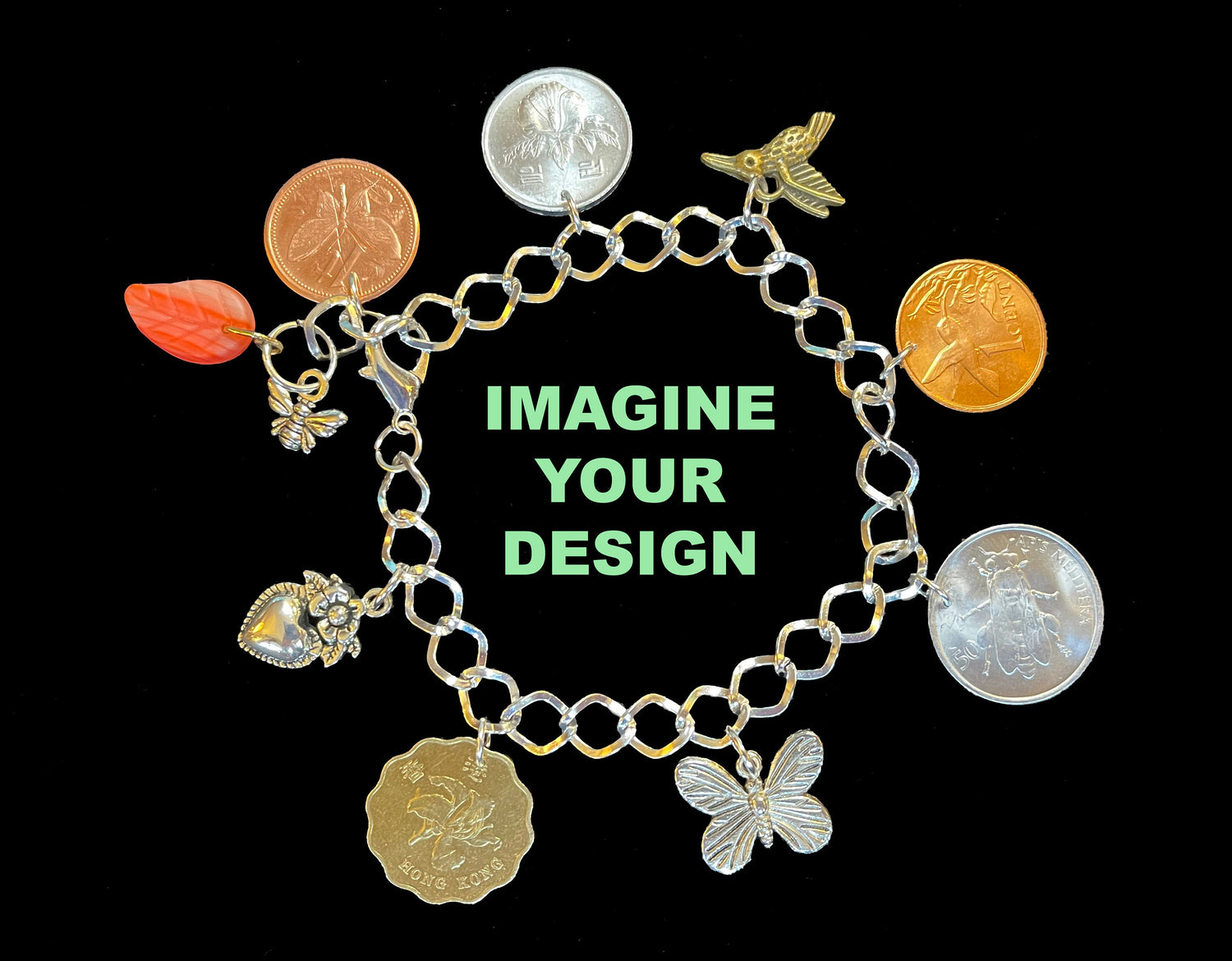 Buy Old World Coin Charm Bracelet, 1960s Online in India - Etsy